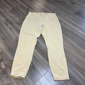 Lululemon Align High-Rise Pant 25" Yellow Cream Beige Leggings Size 12 Bin H-3
